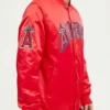 Buy Wordmark Los Angeles Angels Red Full-Snap Satin Jacket for Sale