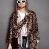 Buy kurt cobain leopard print coat