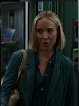 Chicago Med S08 Hannah Asher Corduroy Green Blazer sale
