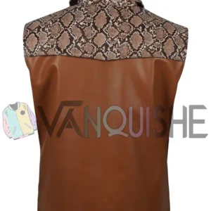Crocodile Dundee Paul Hogan Leather Jacket back