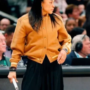 Dawn Staley LV Brown Varsity Jacket