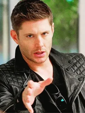 Dean Winchester Black Biker Jacket On Sale 