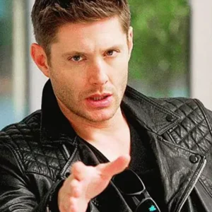Dean Winchester Black Biker Jacket On Sale 