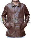 Dean Winchester Supernatural Brown Leather Jacket frontt