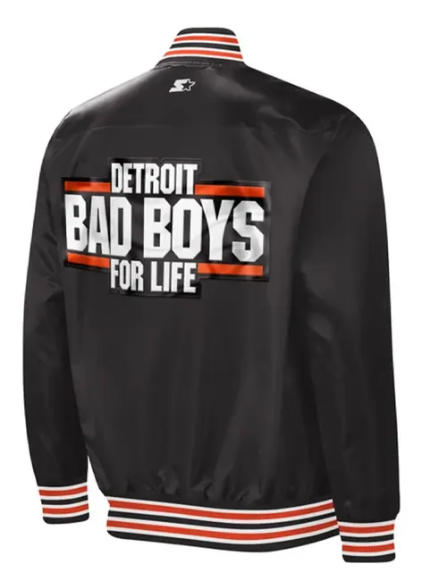 Detroit Bad Boys Tradition II Black Bomber Jacket