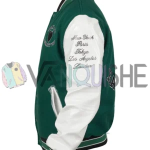 Gigi Hadid Carhartt Varsity Jacket left