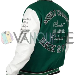 Gigi Hadid Carhartt Varsity Jacket left back