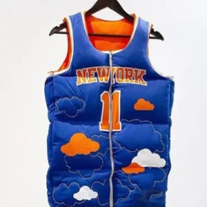 Jalen Brunson New York Blue Puffer Vest