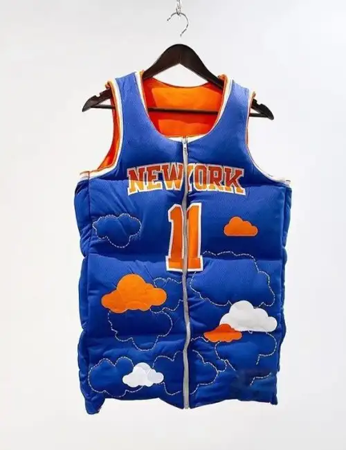 Jalen Brunson New York Blue Puffer Vest