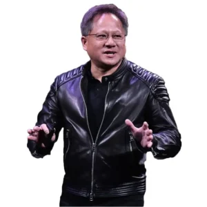 Jensen Huang Motorcycle Leather Jacket