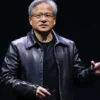 Jensen Huang Plain Leather Jacket 1