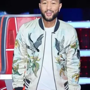 John Legend Bird Print Bomber Jacket
