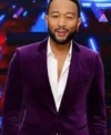 John Legend The Voice S24 Velvet Suit