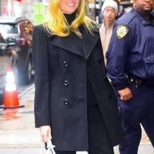 Kate Upton Gma3 Black Coat 