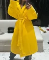 Kim Kardashian Yellow Trench Coat