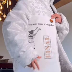 Kristin Juszczyk Caitlin Clark White Jacket