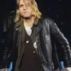 Kurt Cobain Men Black Leather Coat