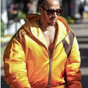 Lewis Hamilton Orange Ombre Coat