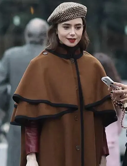 Lily Collins Emily In Paris S04 Cape Coat For Sale