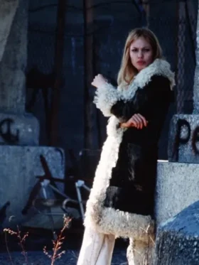 Lisa Suede Girl Interrupted Faux Fur Long Coat