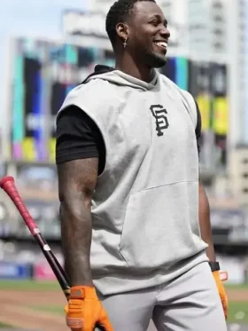 MLB SF Giants Grey Sleeveless Hoodie