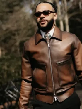 Mem­phis De­pay Brown Leather Jacket