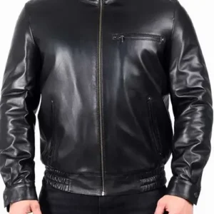 Men Black Classic Leather Motorcycle Jacket