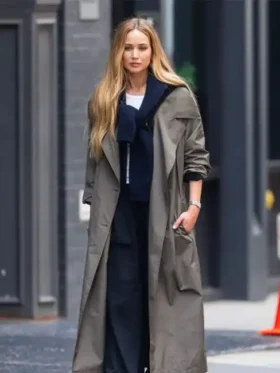 NYC Jennifer Lawrence Trench Coat
