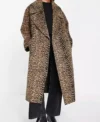 Nicola Coughlan Big Mood Tiger Print Long Coat On Sale