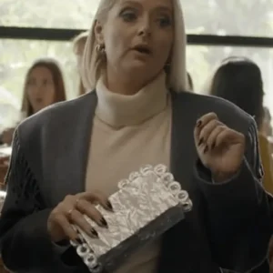 Not Dead Yet S02 Lauren Ash Grey Fringe Coat