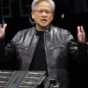 Nvidia Jensen Huang Black Leather Jacket