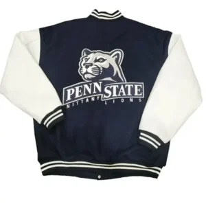 Penn State Nittany Lions Navy and White Jacket Back