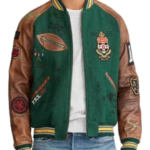 Polo Ralph Lauren Green Varsity inspired Jacket