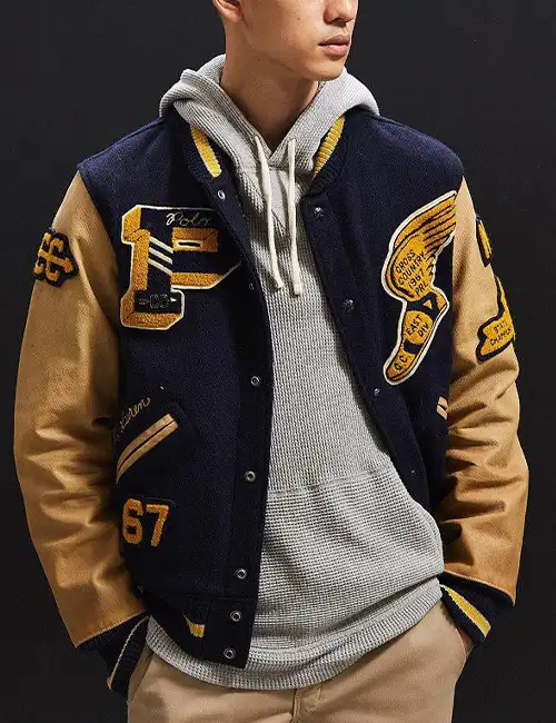 Polo Ralph Lauren Vintage Varsity Jacket For Sale