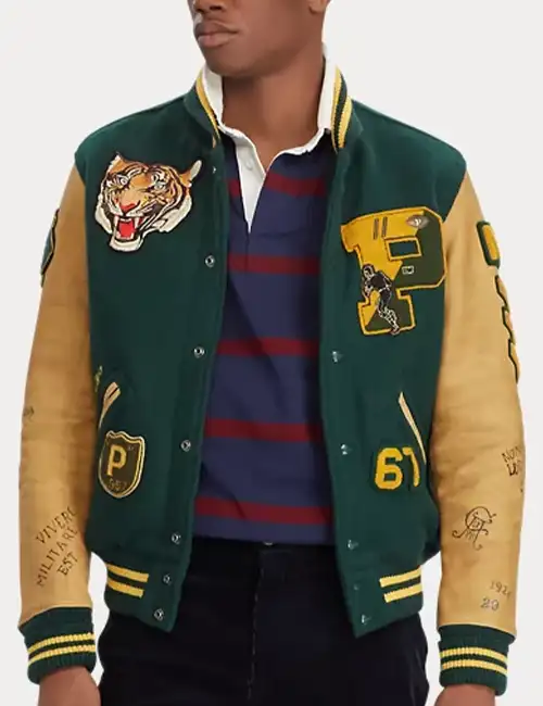 Polo Tiger Green Varsity Jacket