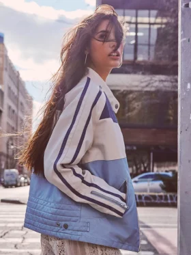 Renee Rapp Ryder Sport Vegan Moto Leather Jacket On Sale