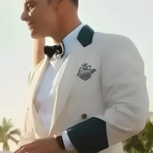 Robnert Palm Royale 2024 White Crop Blazer