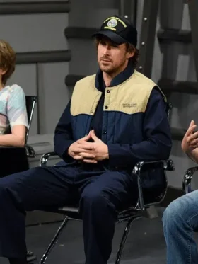 Ryan Gosling Blue Puffer Vest