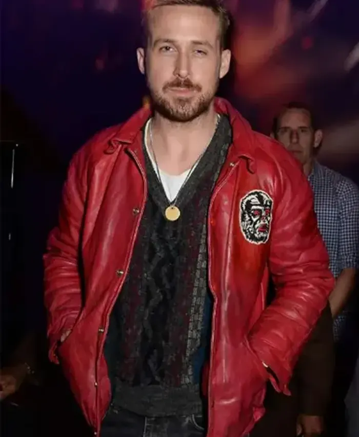 Ryan Gosling San Sebastian Film Festival Red Leather Jacket
