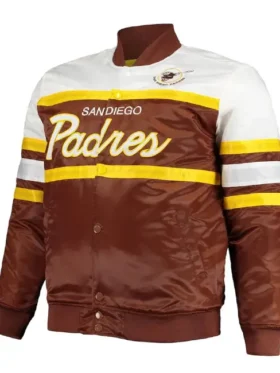 San Diego Padres Coaches Satin Varsity Jacket