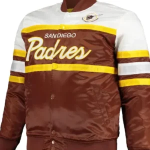 San Diego Padres Coaches Satin Varsity Jacket
