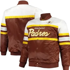 San Diego Padres Coaches Satin Varsity Jacket For Sale