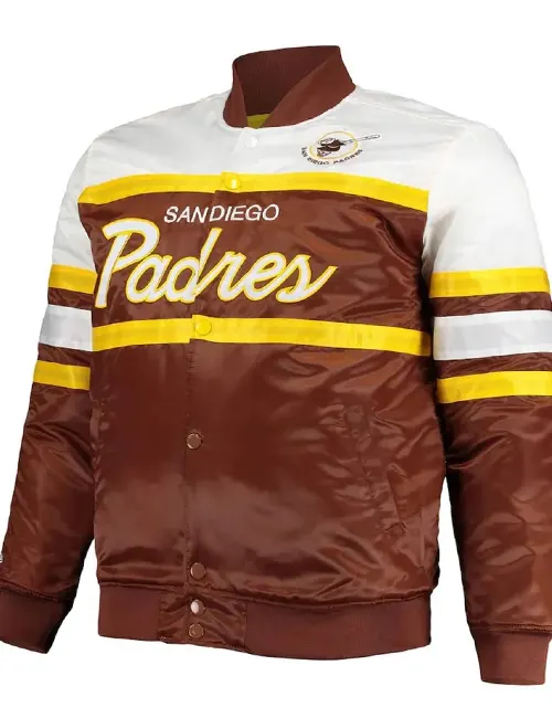San Diego Padres Coaches Satin Varsity Jacket