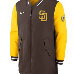 San Diego Padres Dugout BrownYellow Coat Jacket