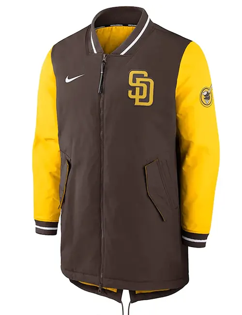 San Diego Padres Dugout BrownYellow Coat Jacket