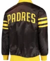 San Diego Padres Full Zip Brown Bomber Jacket Backside