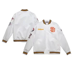 San Diego Padres White Bomber Jacket