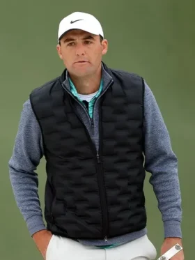 Scottie Scheffler Black Puffer Vest