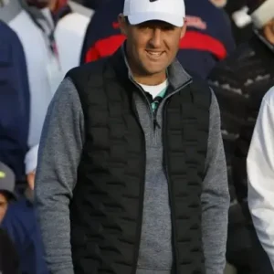 Scottie Scheffler Black Puffer Vest Sale