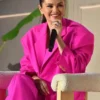 Selena Gomez Pink Blazer Jacket On Sale 